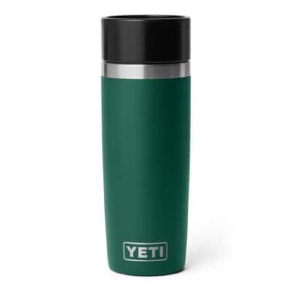 YETI Rambler 16 oz Black Forest Green Travel Cup BPA Free Bottle Hotshot Cap